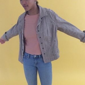 Women’s black and white striped jacket